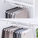 Multi-function Pants Hanger 5 Tier Stainless Steel Pants Rack Trousers Orga