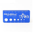 Aluminum screw measuring slider screw thread measuring ruler bicycle repair