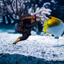 Aquarium Fish Tank Landscape Diver Underwater Aquatic Ornaments (Black)