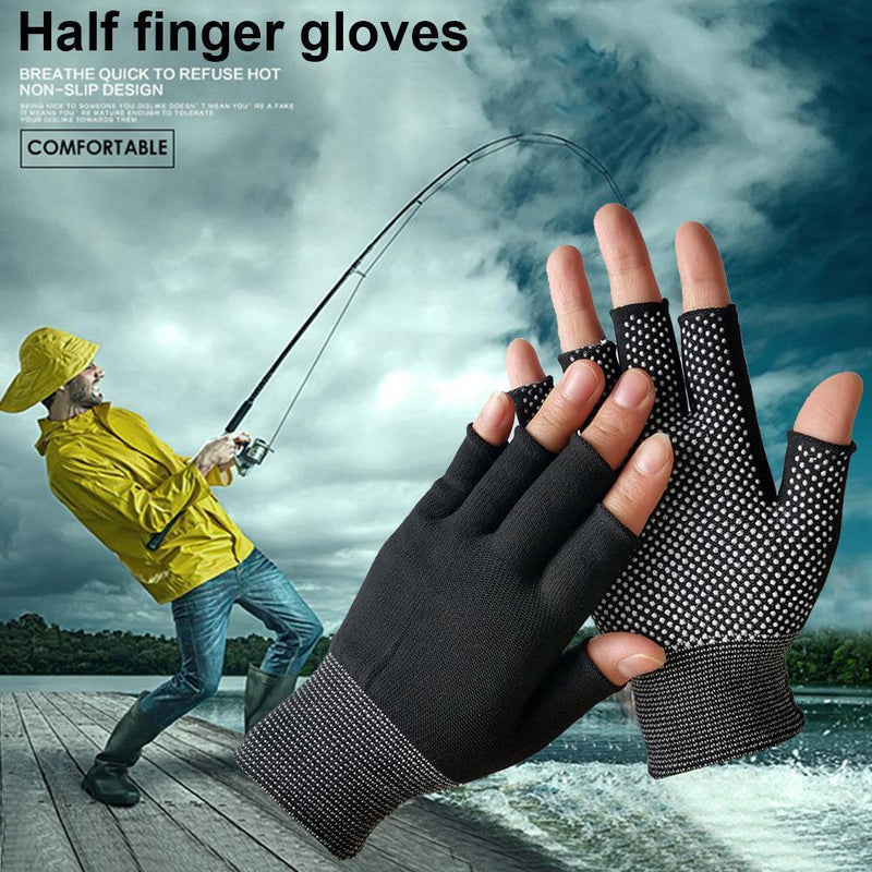 10pcs Fingerless Outdoor Bicycle Anti-skid Half Finger Fishing Gloves