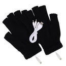 Women Men Electric Heating Gloves USB Thermal Gloves for Sports Skiing (Black)
