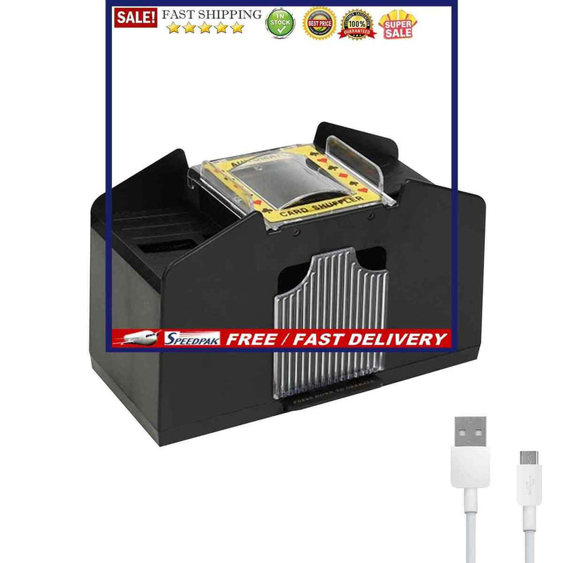 1-6 Decks Automatic Card Shuffler USB/Battery Power Electric Shuffling Machine