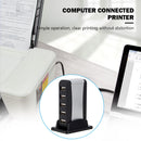 Vertical USB Hub 7 Ports USB 2.0 Splitter with Power Adapter for PC (EU)