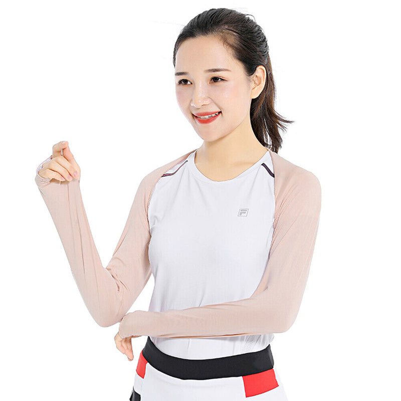 Cooling Shawl Arm Sleeve Breathable Ice Silk Anti UV for Running Cycling Hi