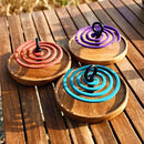 #A Swante Mosquitoes Coil Holder Wood Tray Incense Plate Tray Incense Burner Hol