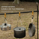 S-Shaped PU Leather Hanging Hooks Storage Rack Hook Keychain Curry (4pcs) Newly