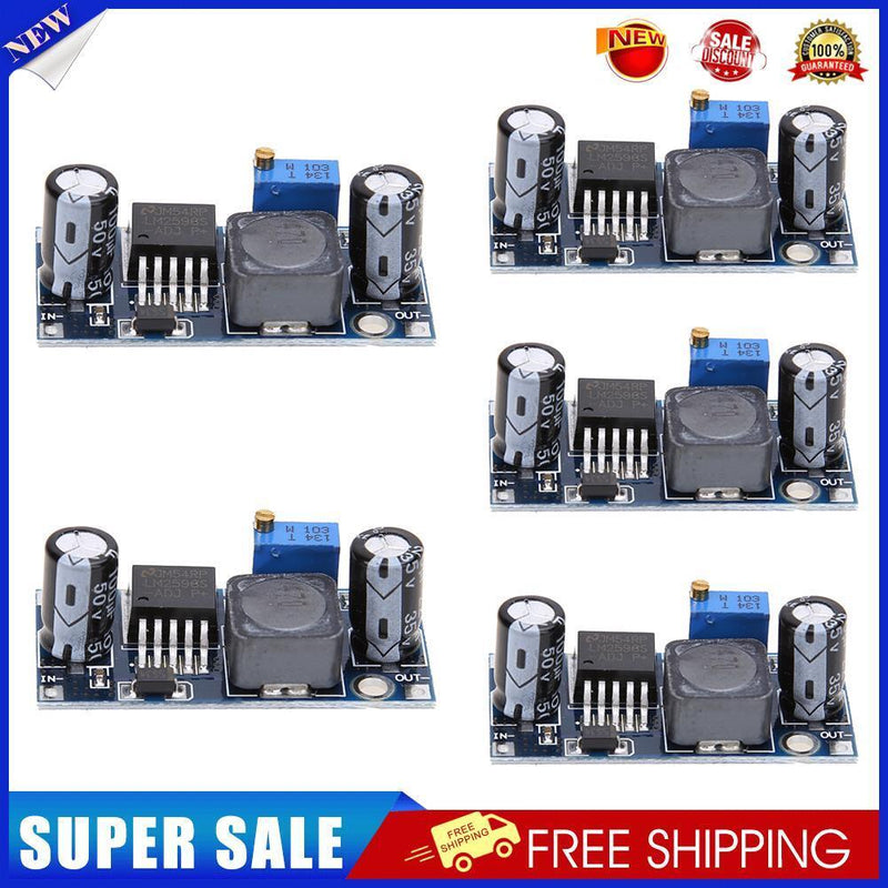 5PCS LM2596S-ADJ DC-DC Buck Regulator Power Module 3A Adjustable 5V/12V/24V