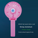 Folding Handheld Desktop Summer Cooling Fan for Travel Office Dorm (Pink)
