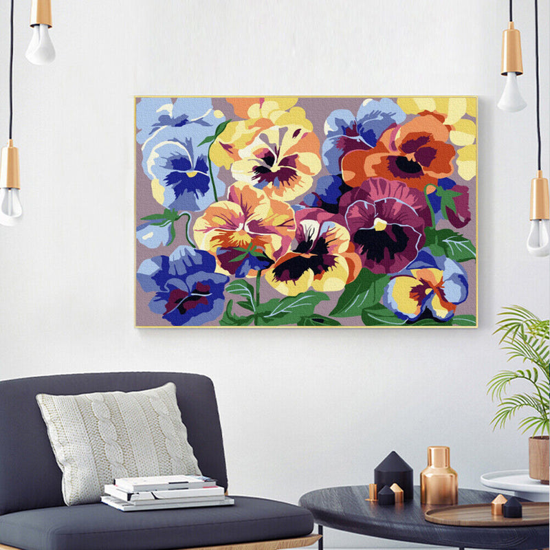 Oil Painting By Number Flowers Art Oil Digital Picture Home Wall Decor for Gi