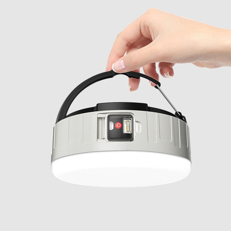 USB Rechargeable Solar LED Camping Hanging Lights Waterproof Hiking Tent Lamp