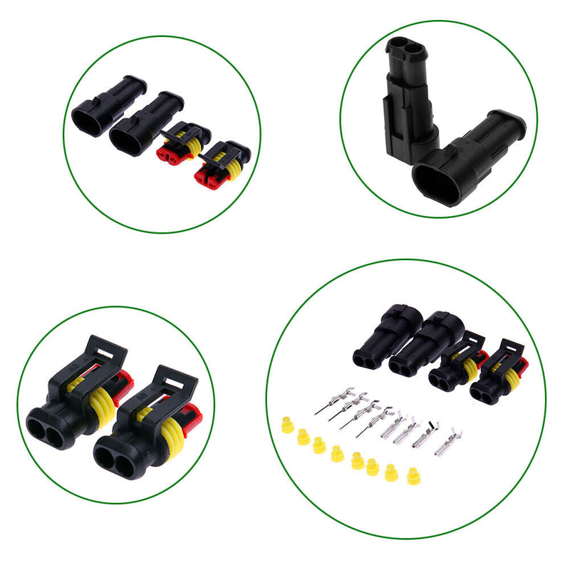 10 Sets Kit Gasket Waterproof Male for Automobiles IP65 Male Plug Aut