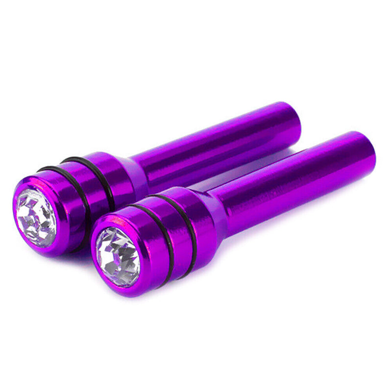 Bling Car Door Lock Knob Aluminum Door Lock Knob Pull Pin 2 Pack (Purple)