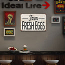 Fresh Eggs Retro Metal Plate Tin Sign for Bar Pub Club Cafe Wall Iron Painting