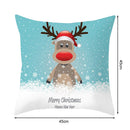 Christmas Elk Linen Pillow Case 45x45cm Decorative Cushion Sofa Cover Home Decor