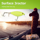 6cm 6g Topwater Triple Hooks Lures Artificial Fishing Bait (Luminous White)