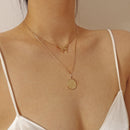 Multi-layer Pendant Necklace Women Butterfly Slices Chain Choker Jewelry Newly