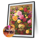 5D Diamond Painting Flowers in Vase Full Round Drill Rhinestone DIY Wall Crafts