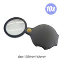 Pocket Folding Jewelry Magnifier Magnifying Glass HD Eye Glass Loupe (10X) Newly