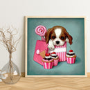 5D Diamond Painting Kit Dog Full Square Drill DIY Animal Wall Art (20x30cm)