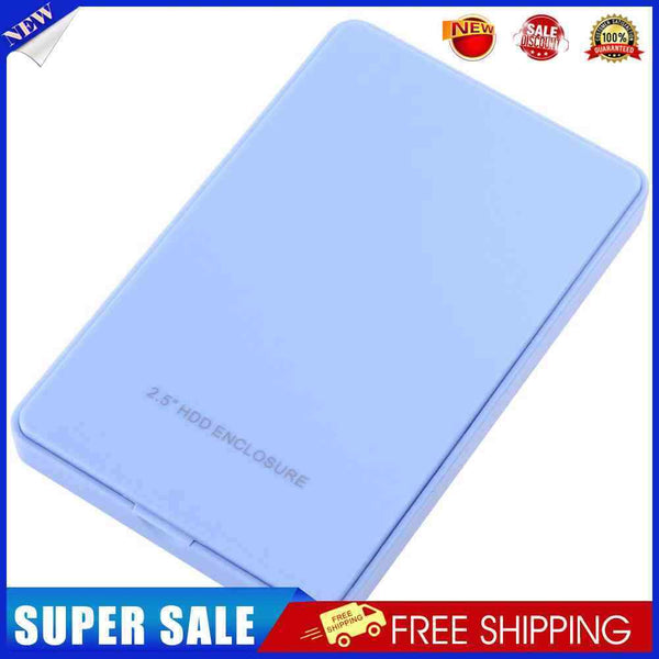 2.5in USB 3.0 SATA 3TB External HDD Hard Disk Drive Enclosure (Light Blue)