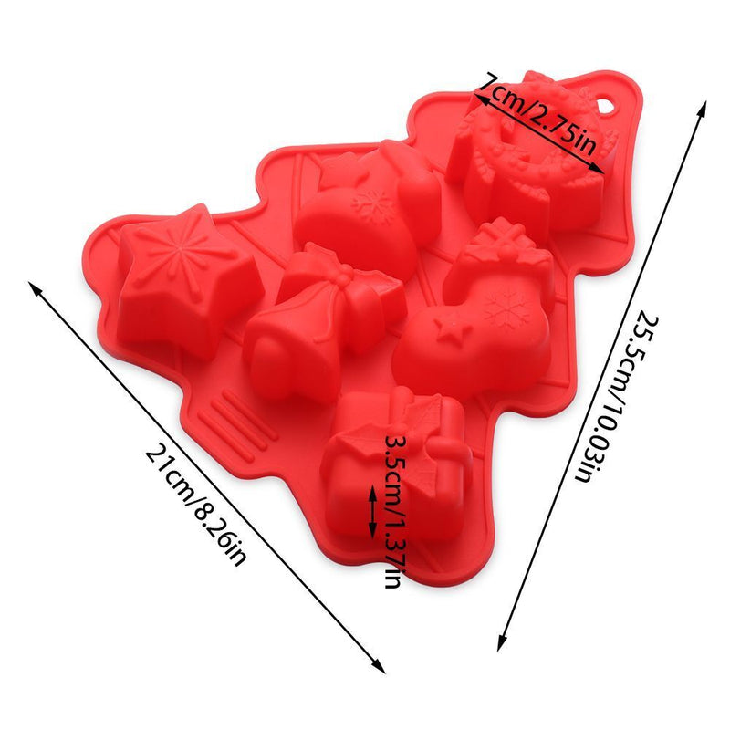 Wax Mold Casting Chocolate Cake Christmas Mold Jelly Ice Tray Baking Mould