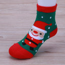5 Pairs Snowflake Deer Printed Cotton Socks Baby Socks Christmas Gift(M)
