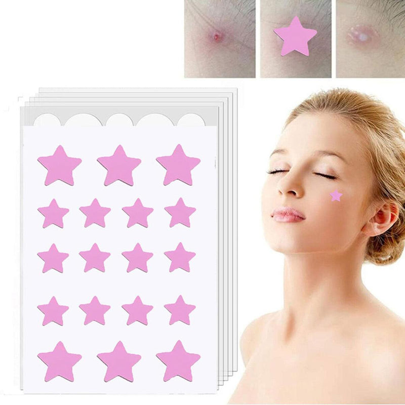 Stars Round Face Hydrocolloid Pimple Patches 126Pcs#
