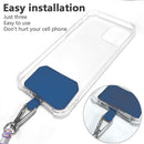 Universal Mobile Phone Lanyard Cellphone Strap (Violet + Sky Blue Card) Newly