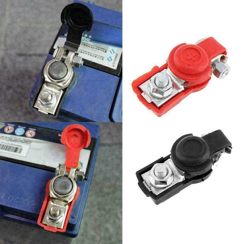 2Pcs Car Battery Terminal Adjustable Clamp Clip Connector Nagative K9E7 V9B6