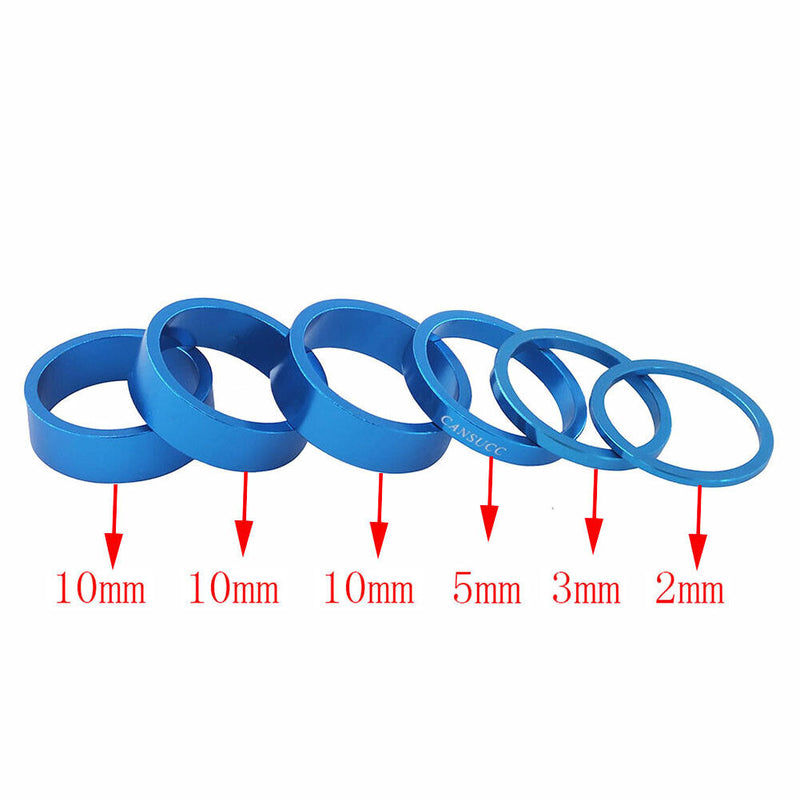 6pcs CANSUCC Bike Headset Washer MTB Bicycle Front Fork Washers Spacers Gaske
