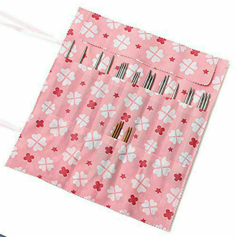 Knitting Needle Crochet Hook Organizer Bag Pouch Holder Storage-CASE US V0V3