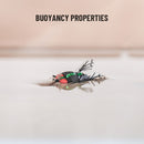 Crank Treble Hooks Bionic Bait Brown Caddis Woolly Worm Fly Trout Fishing Lures