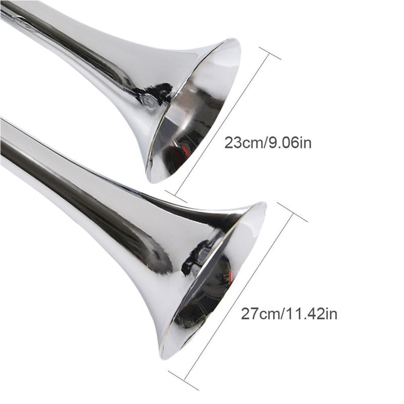 Electric Horn Kit Dual Trumpet Air Horn for Cars Trucks Trains Lorrys Boat