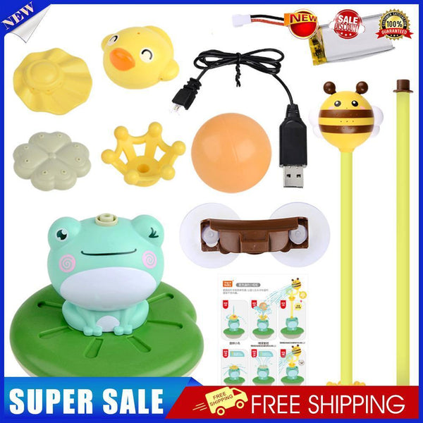 USB Charging Water Play Spray Frog Toddler Baby Bath Swim Pool Cute Toys