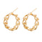 Wedding Jewelry Metal Round Earrings Geometric Hollow Chain Hoop Earrings