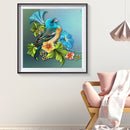 5D DIY Full Round Drill Diamond Painting Bird Flower Mosaic Rhinestone Draw