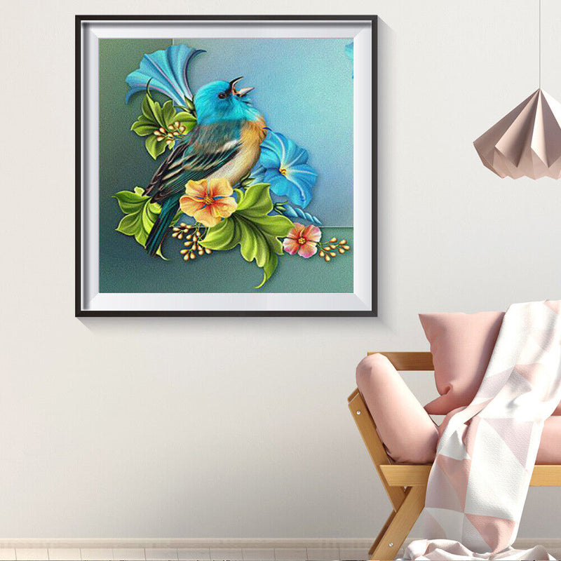 5D DIY Full Round Drill Diamond Painting Bird Flower Mosaic Rhinestone Draw