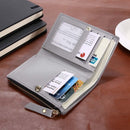 Flowers Embroid Women Short Wallet PU Leather Coin Card Holder Clutch/Grey