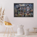 11CT Halloween Hut Counted DIY Full Cross Stitch Handmade Cotton Thread Wal