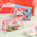 Capacity Organizer Zipper Cosmetic Storage Pencil Case Pen Bag Makeup Pouch