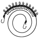 Travel Clothesline w/ 12 Clips Anti Slip Camping Cloth Hanger Rope (Black) Newly