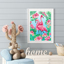 5D DIY Full Round Drill Diamond Painting Flamingo Animals for Home Decor Newly