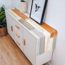 Style Burlap Linen Abstract Paint Art Table Dresser Runner Table Runner
