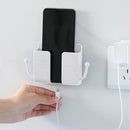 Adhesive Remote Control Mobile Phone Charging Plug Organizer Rack (White) Newly