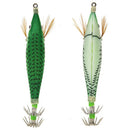 8cm Luminous Wood Shrimp Bait with Squid Jigs Hook Fishing Lures (Green)
