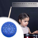6 inch 11 Tune Musical Instrument Steel Tongue Drum for Beginner (Blue) Newly
