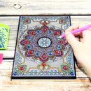 DIY Mandala Special Shaped Diamond Painting 50 Pages A5 Sketchbook Drawing Bo