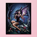 3 Beaches DIY Full Embroidery Butterfly Girl Printed Cross Stitch Set Home Decor