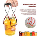 Canning Kit, Canning Jar Lifter with Grip, Anti-Scald Clip Suit, 6pcs (Red)
