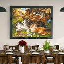 5D DIY Full Drill Round Shape Animal Rhinestone Diamond Drawing Home Decorati